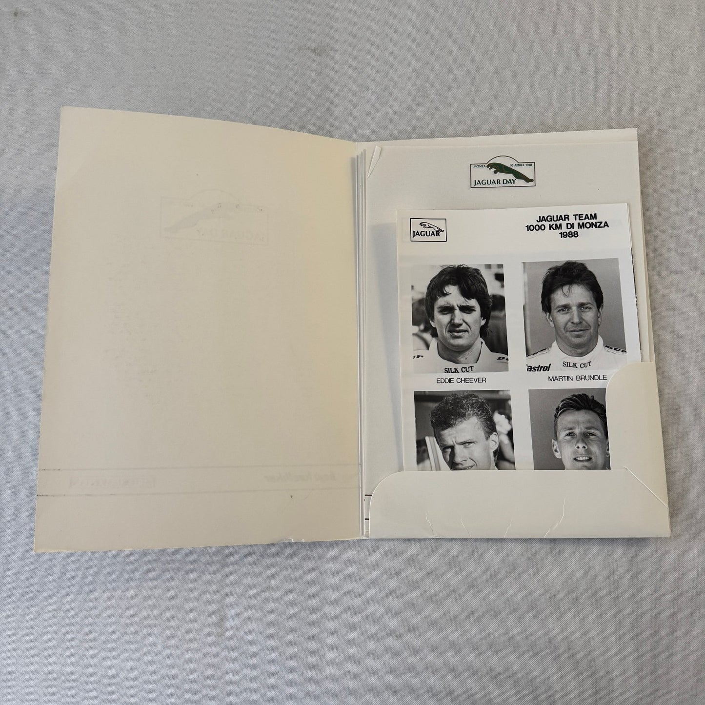 1988 Jaguar Silk Cut Racing Press Kit Photos Jaguar Day at Monza ITALIAN