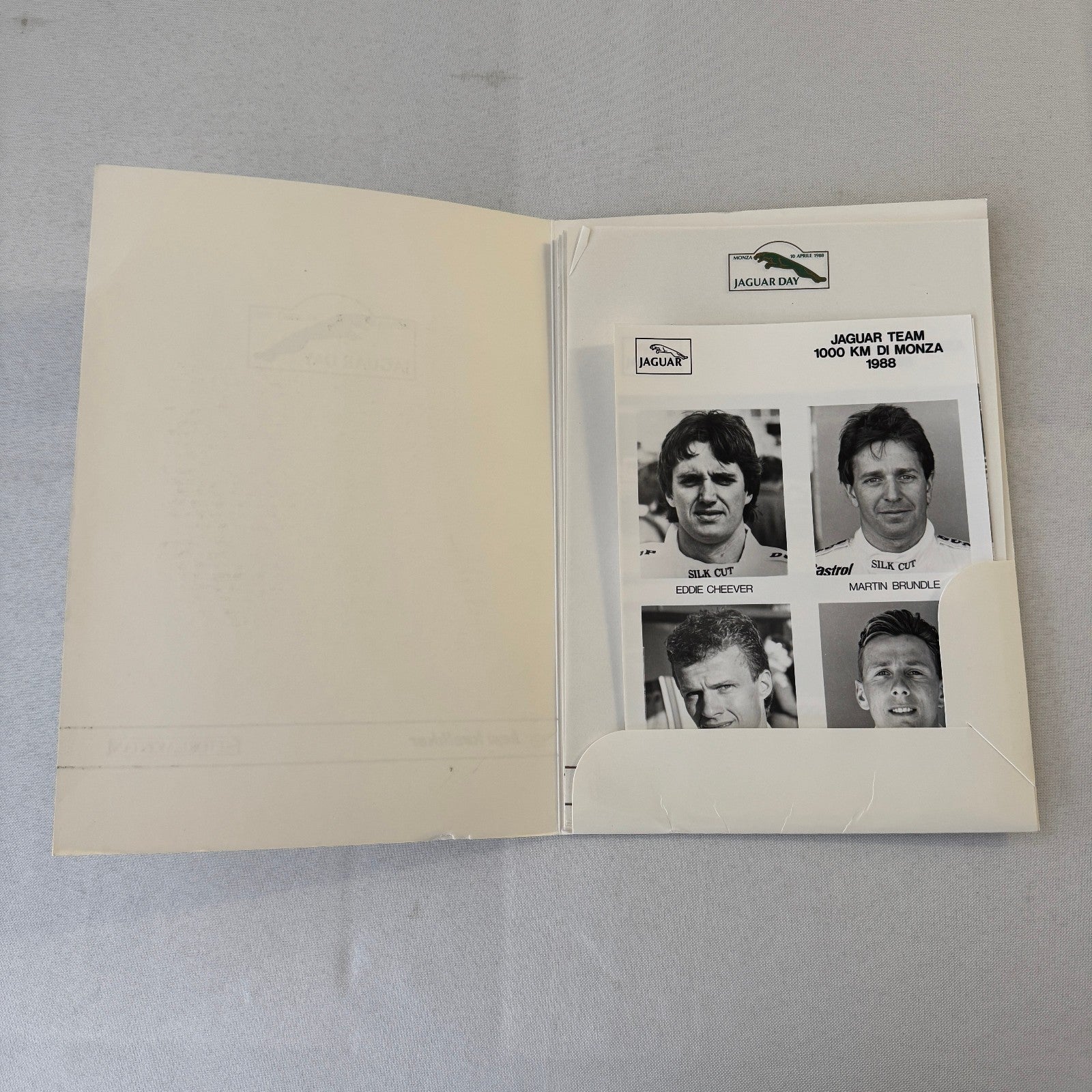 1988 Jaguar Silk Cut Racing Press Kit Photos Jaguar Day at Monza ITALIAN