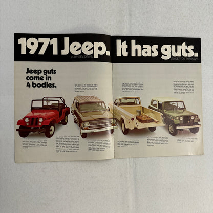 1971 Jeep Sales Brochure Catalog Universal Wagoneer Gladiator Jeepster Commando