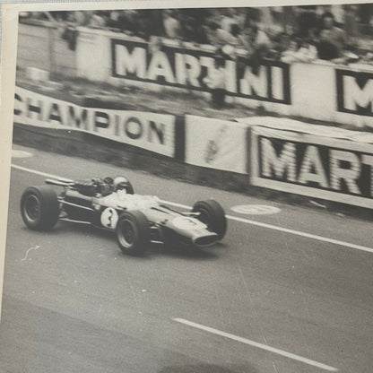 Vintage Racing Photo Jack Brabham BT24 1967 French Grand Prix Race Motorsport