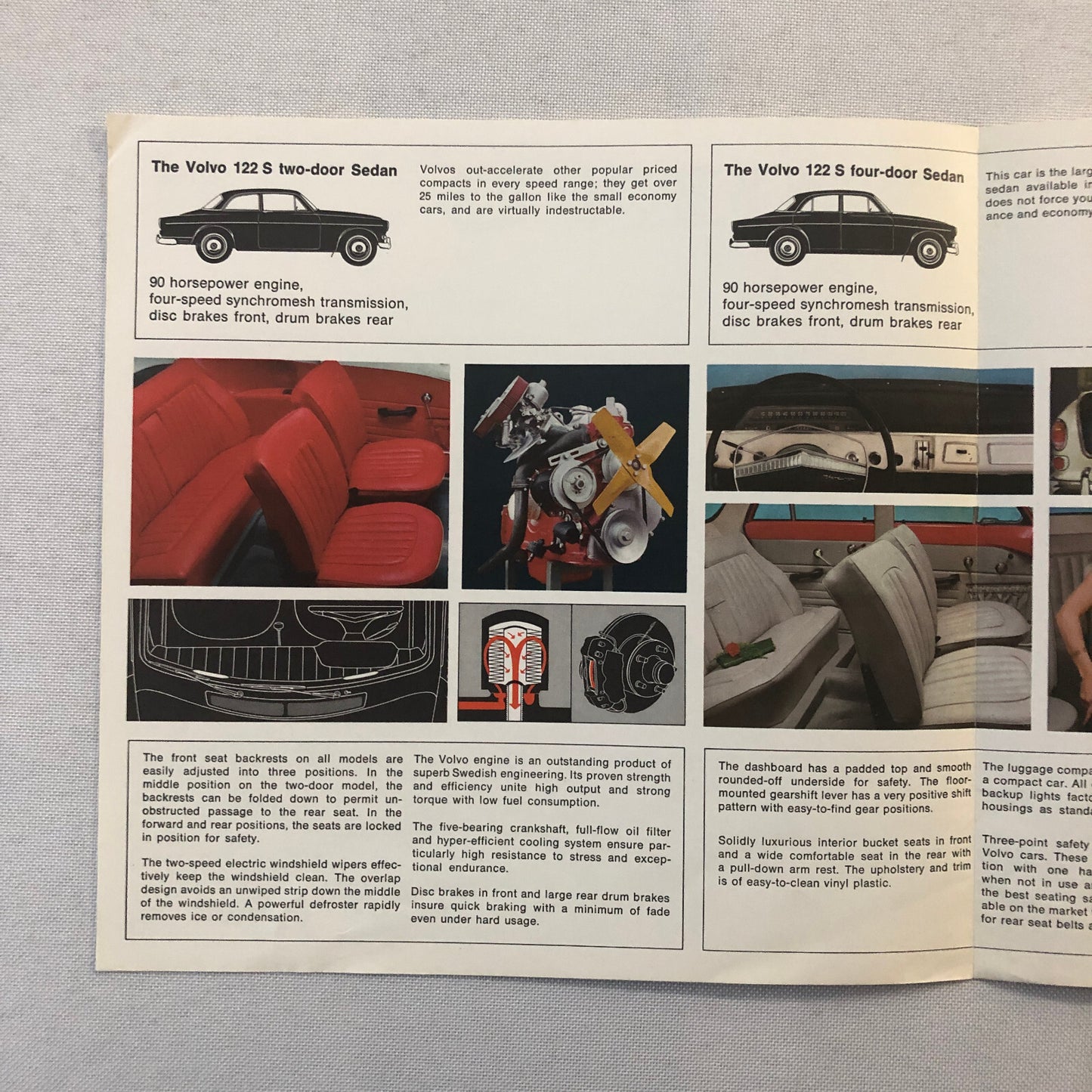 Vintage Volvo 122 Series Sales Brochure Catalog 122 S Sedan Station Wagon 122S