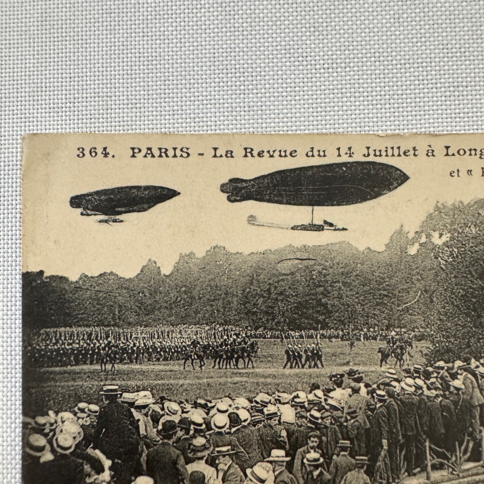 Vintage Zeppelin Airship Dirigible Postcard Post Card French