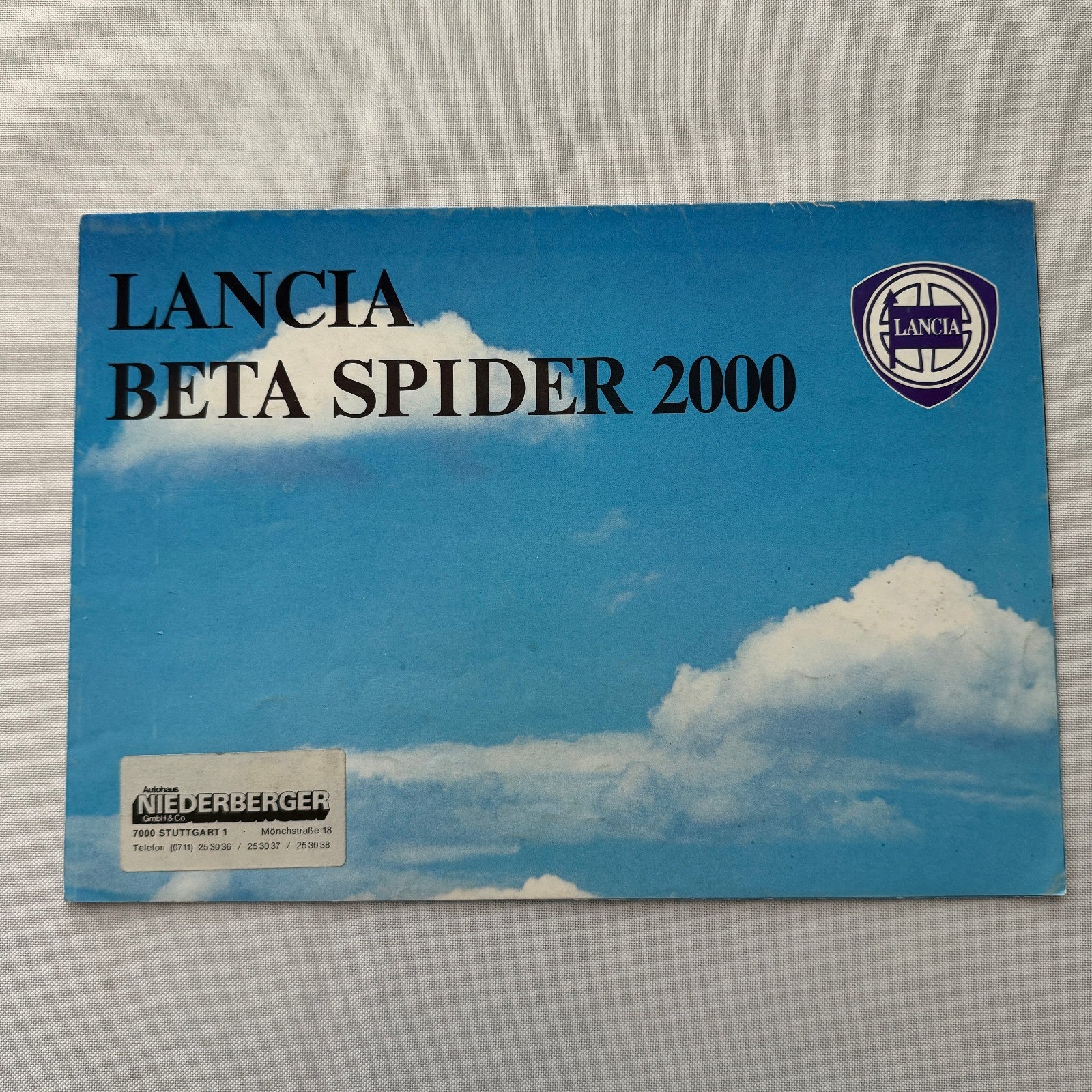 Lancia Beta Spider 2000 Car Sales Brochure Catalog Vintage GERMAN Language