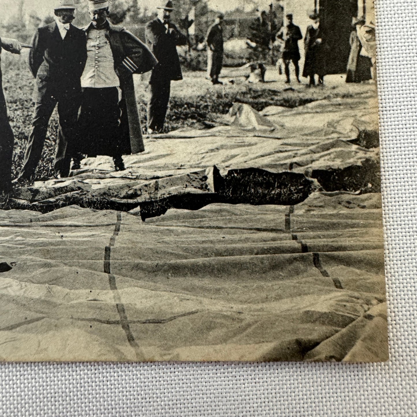 Vintage Zeppelin Airship Dirigible Postcard French Republique Military Disaster