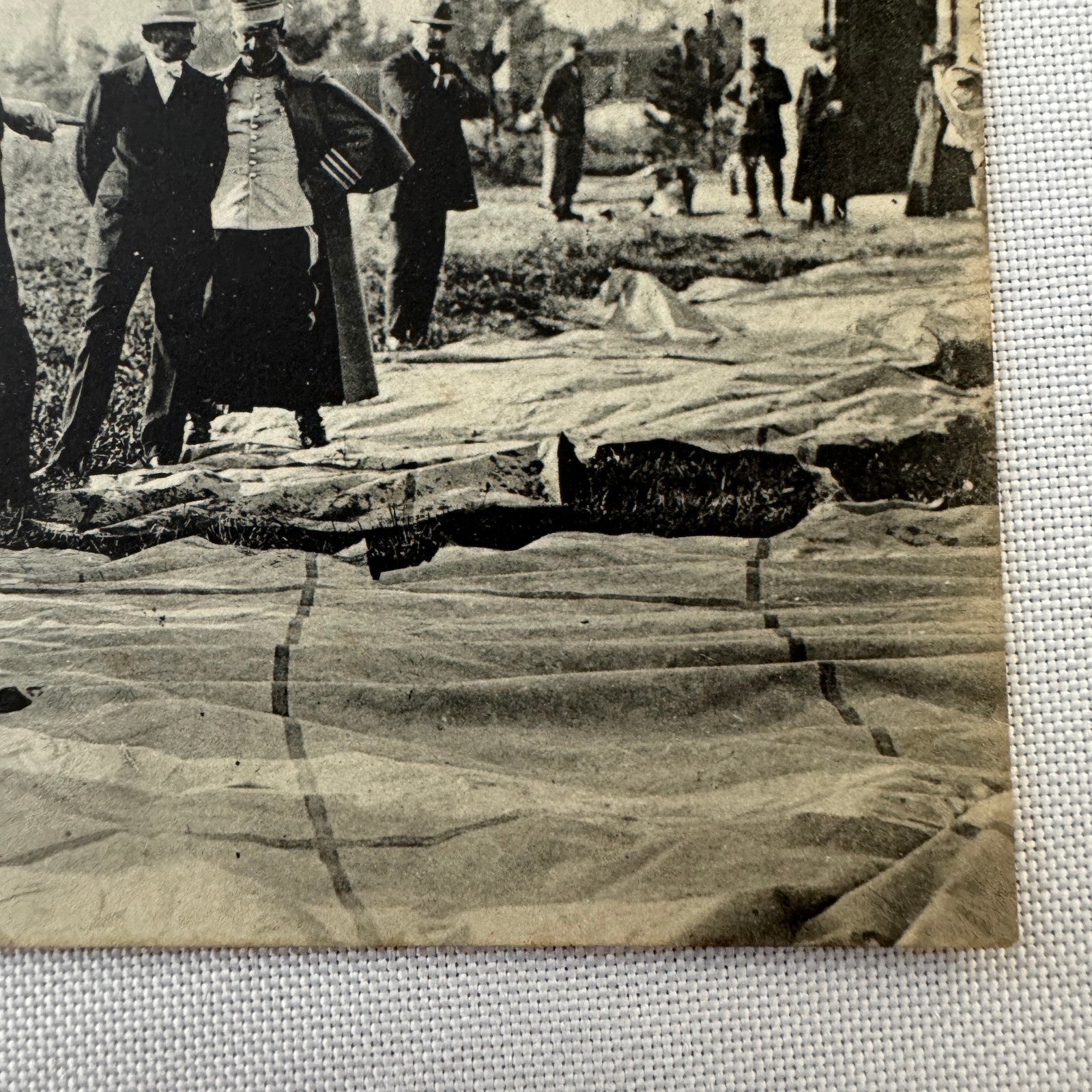 Vintage Zeppelin Airship Dirigible Postcard French Republique Military Disaster