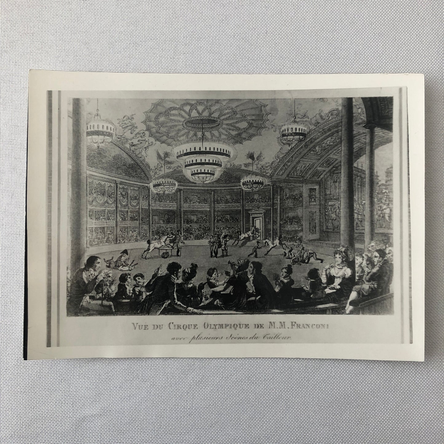 Vintage Photograph of French Circus Poster or Postcard Illustrations Photo