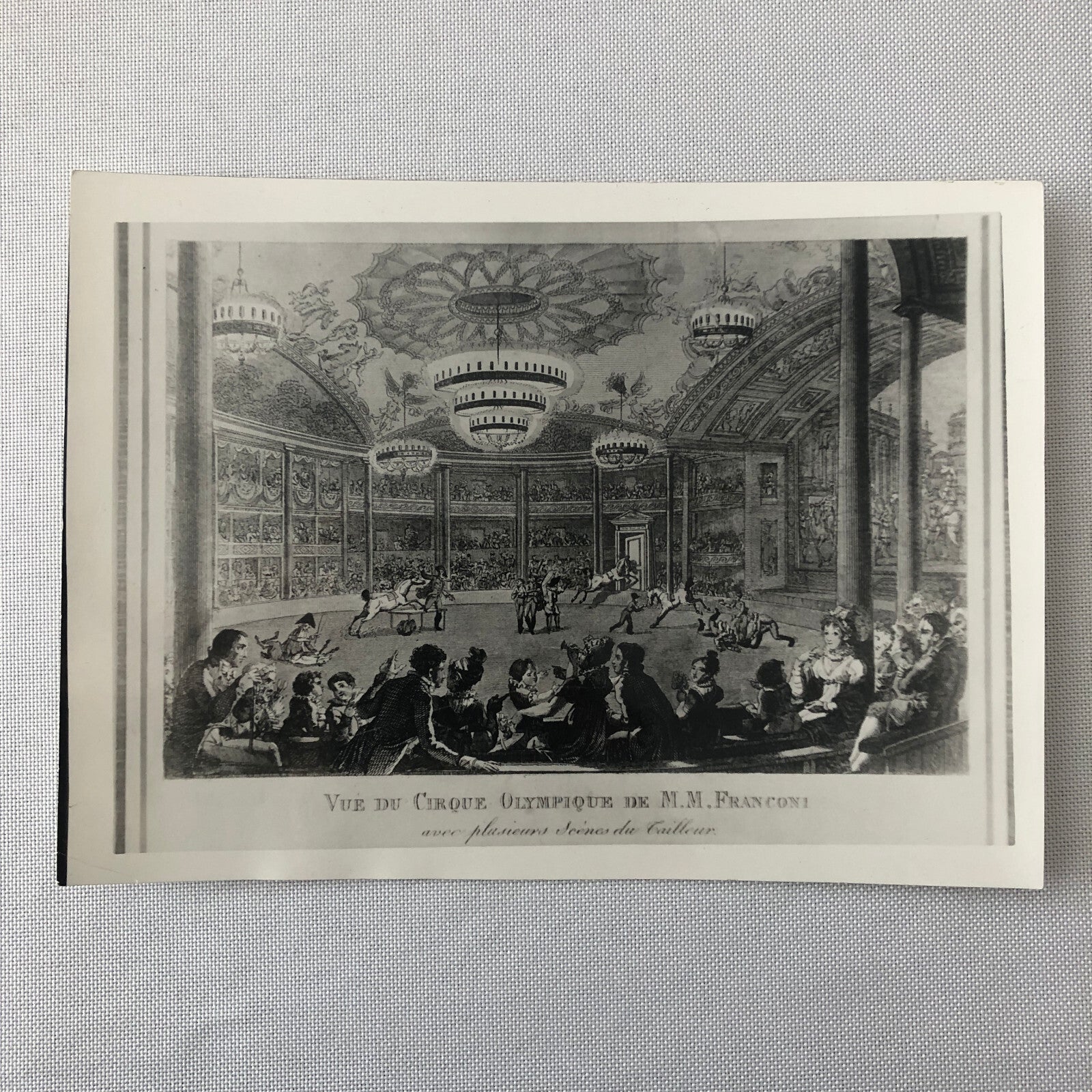 Vintage Photograph of French Circus Poster or Postcard Illustrations Photo