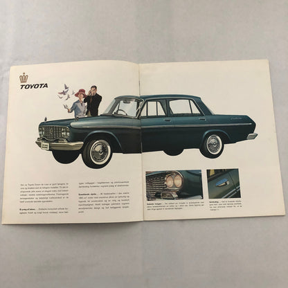 Vintage Toyota Crown Deluxe Car Sales Brochure Catalog DANISH TEXT