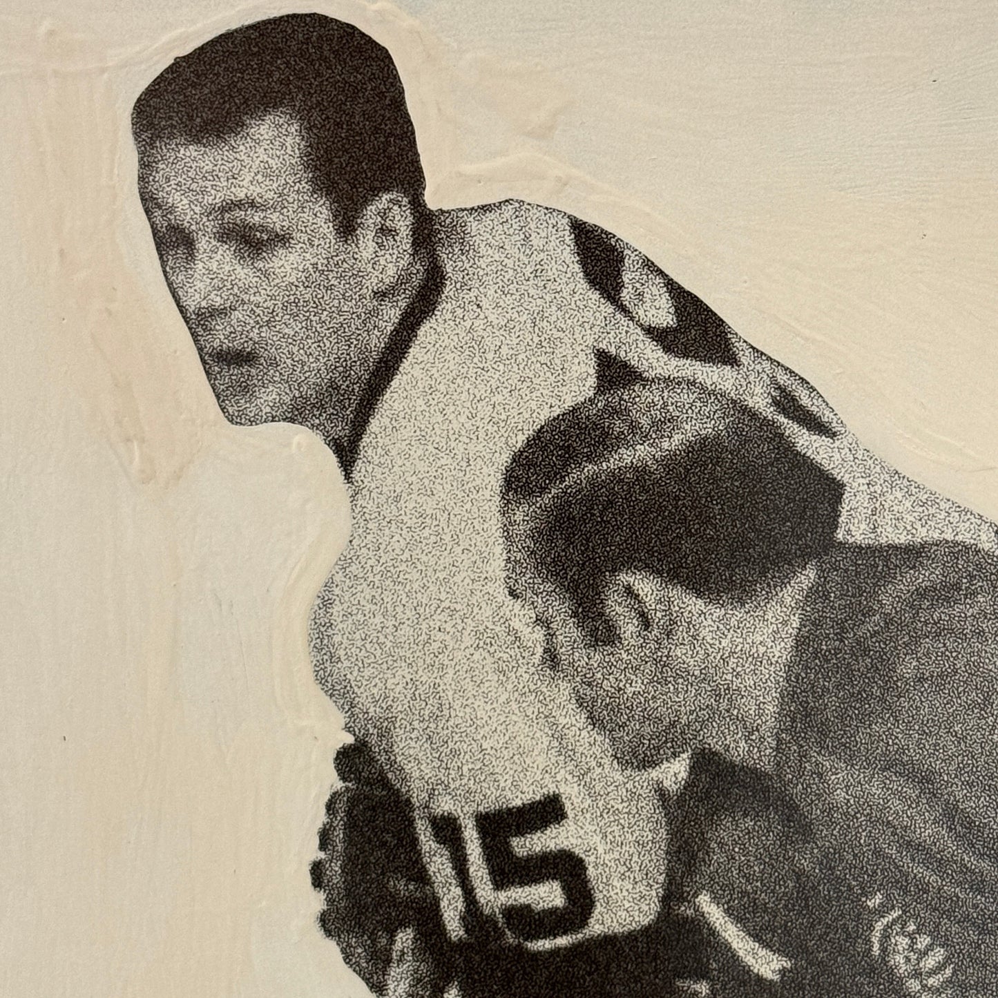 Hockey Player Photo Photograph Vintage Unidentified Detroit Red Wings Mockup
