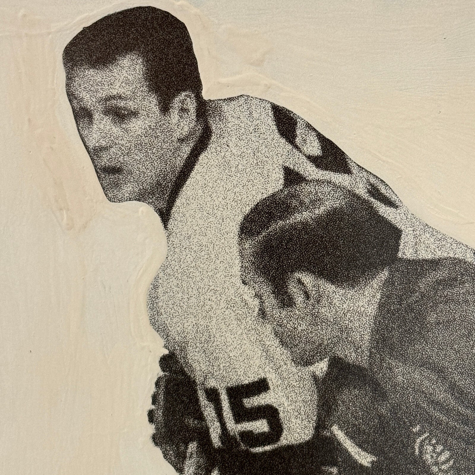 Hockey Player Photo Photograph Vintage Unidentified Detroit Red Wings Mockup