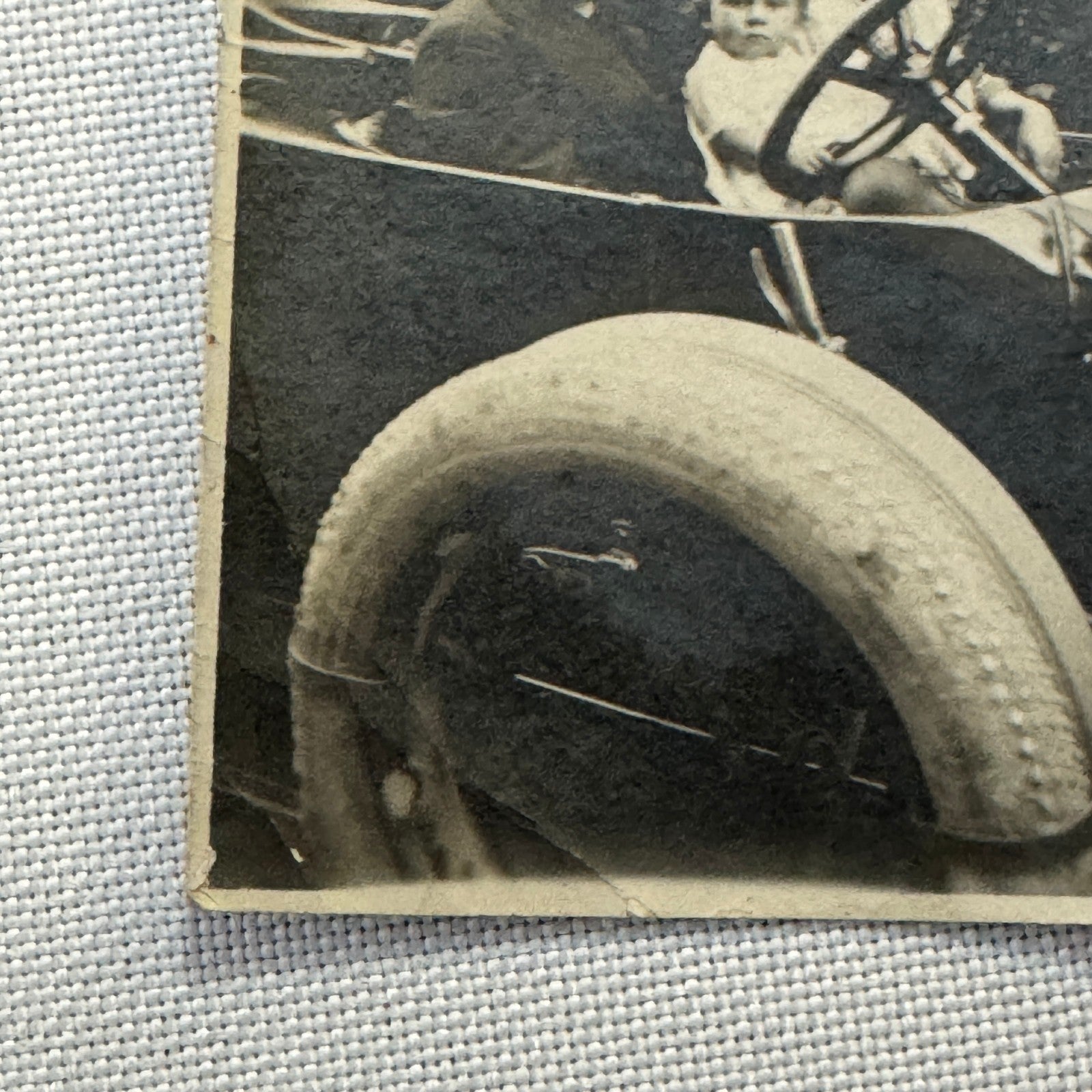 Vintage Photograph Photo Print Man and Baby in Early Automobile Car