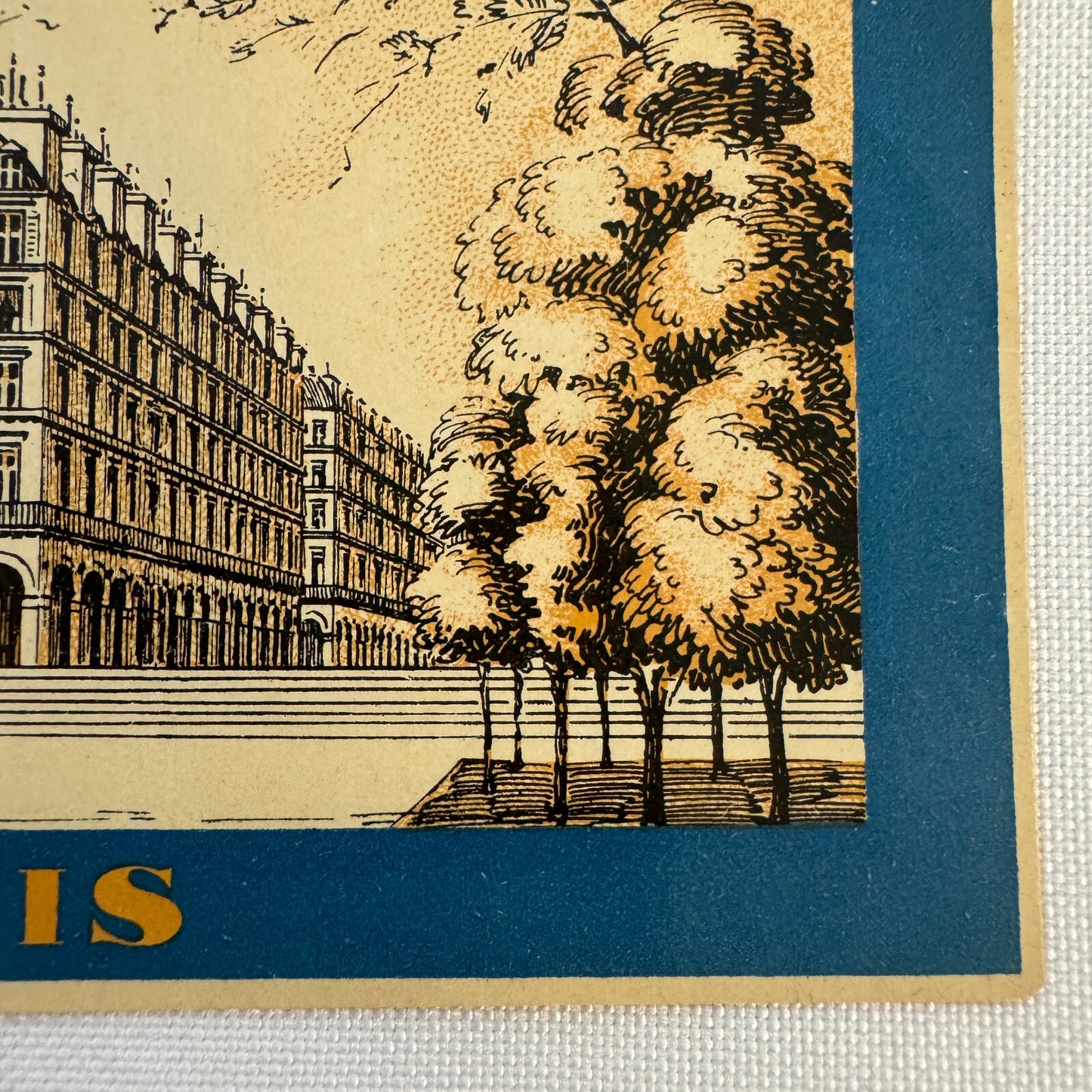 Vintage Travel Luggage Label Hotel Continental Paris France French