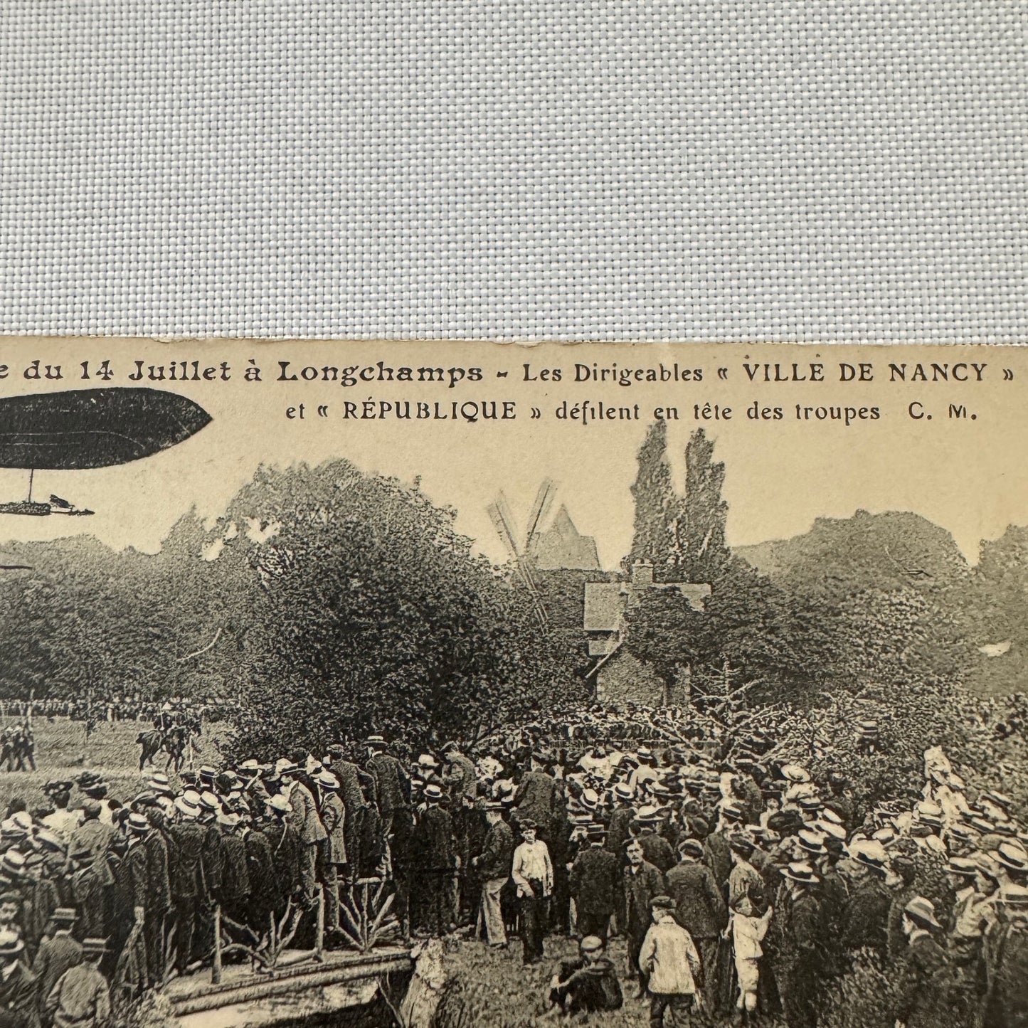 Vintage Zeppelin Airship Dirigible Postcard Post Card French