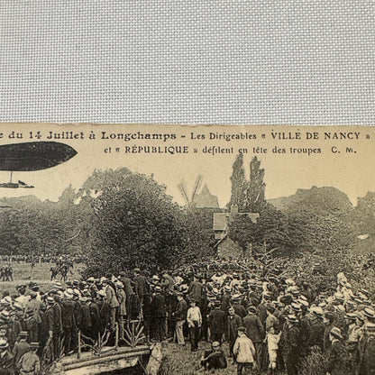 Vintage Zeppelin Airship Dirigible Postcard Post Card French