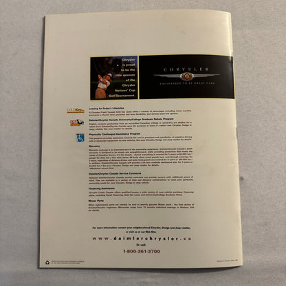 2000 Chrysler 300M Car Sales Brochure Catalog Advertising Chrysler 300 M