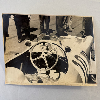 Vintage Racing Photo Photograph Juan Manuel Fangio Mercedes W196 1955 British GP