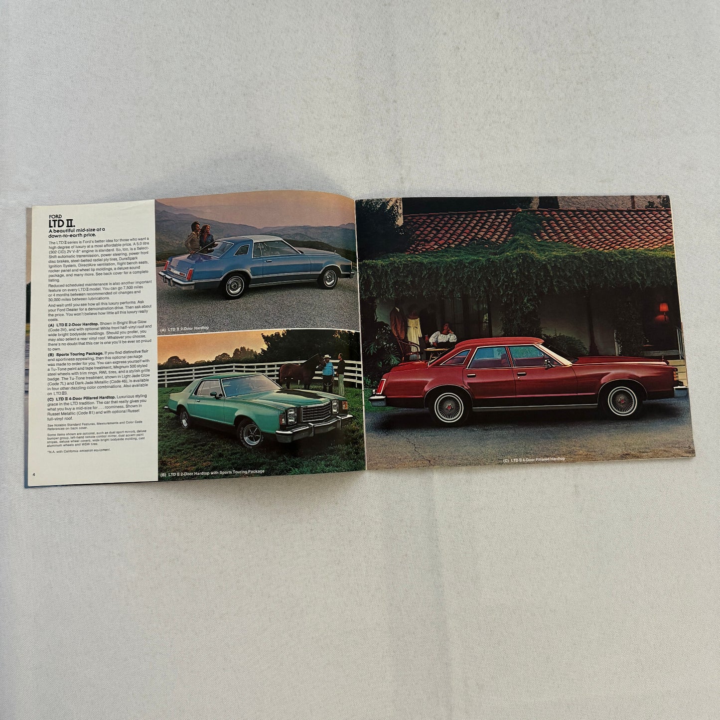 1978 Ford LTD II Car Sales Brochure Catalog Advertising Hardtop Sedan