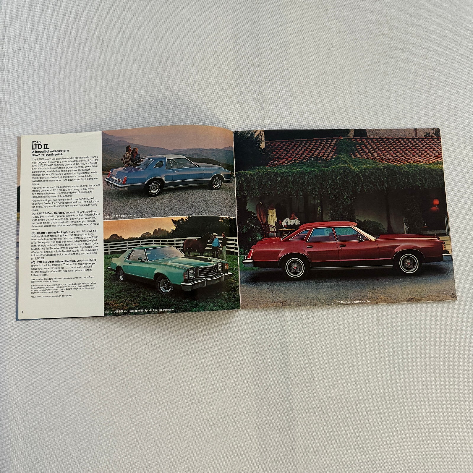 1978 Ford LTD II Car Sales Brochure Catalog Advertising Hardtop Sedan