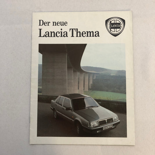 1985 Lancia Thema Car Sales Brochure Catalog German Turbo