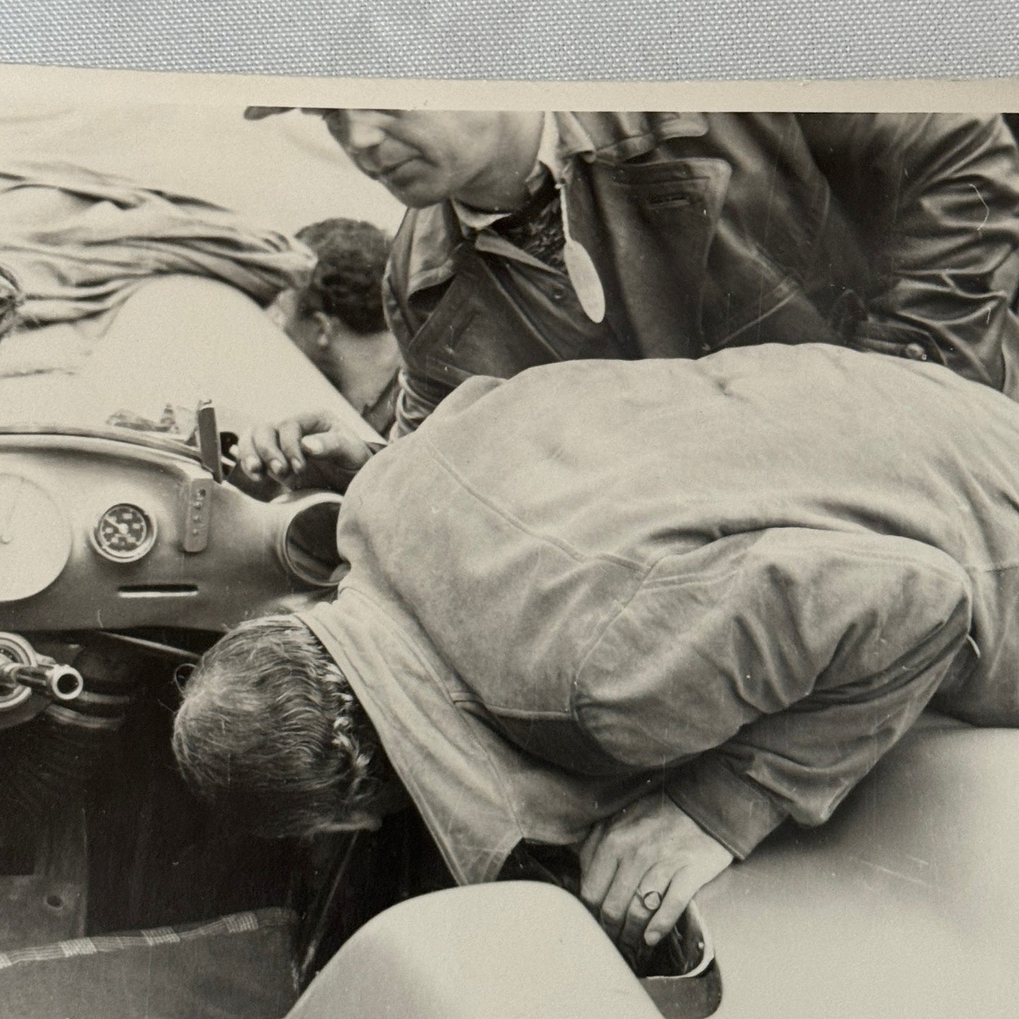 Vintage Racing Photo Photograph 1955 British Grand Prix Mercedes Benz W196 Car