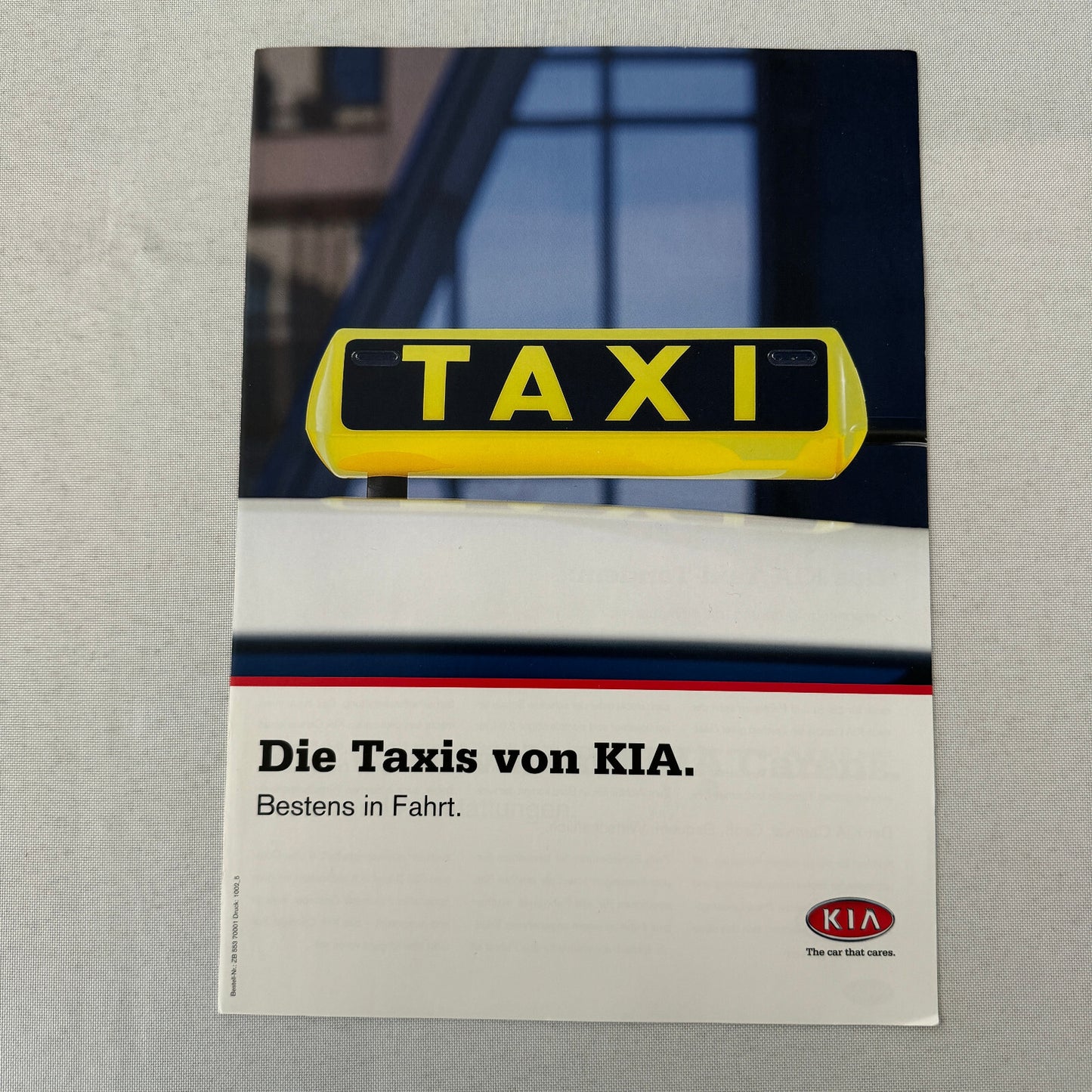 2004 Kia Carnival and Carens TAXI CAB Sales Brochure Catalog German Text