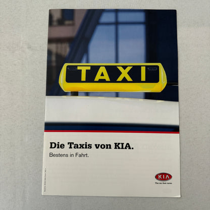 2004 Kia Carnival and Carens TAXI CAB Sales Brochure Catalog German Text