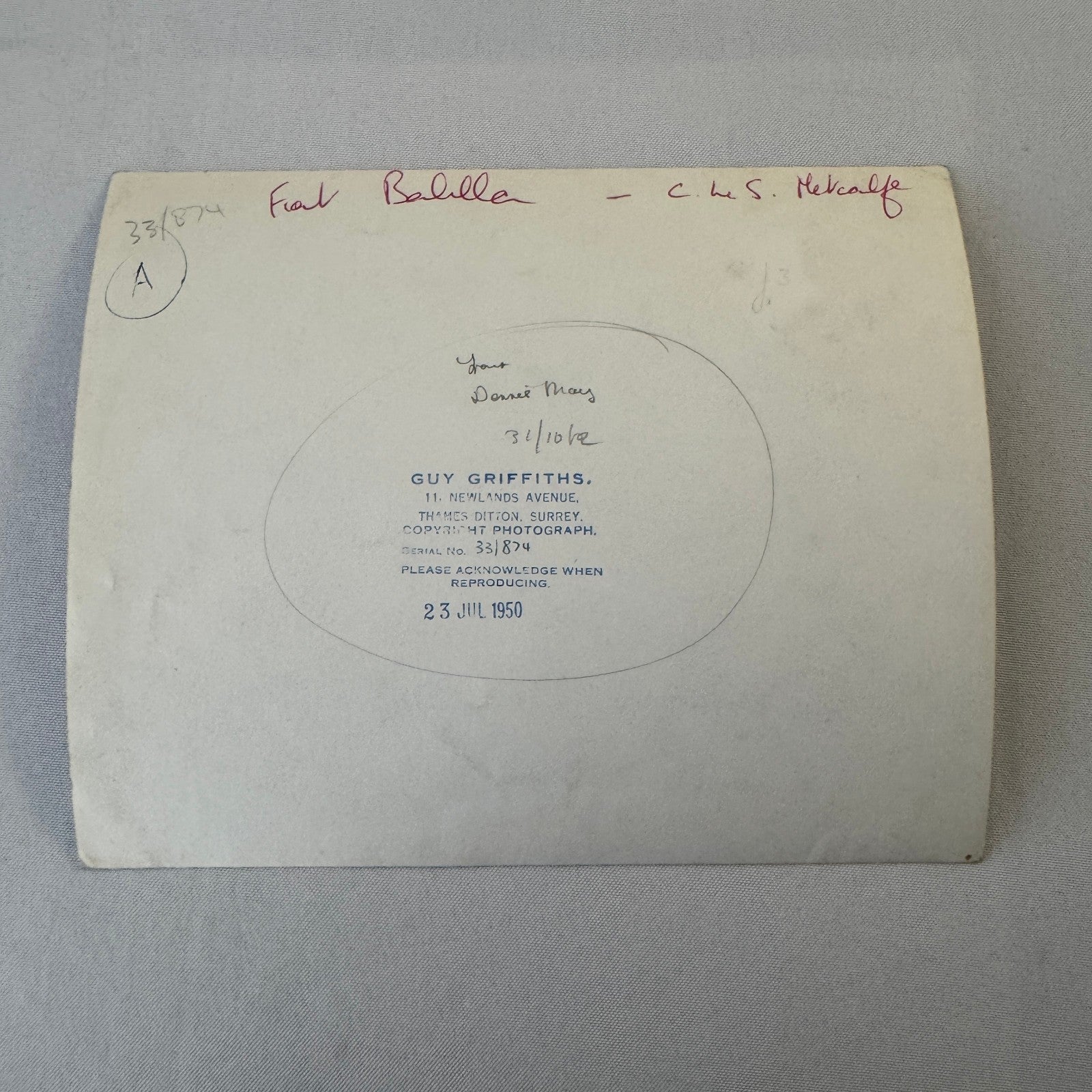 Vintage Racing Photo Fiat Balilla at Hillclimb Race Guy Griffiths Photo