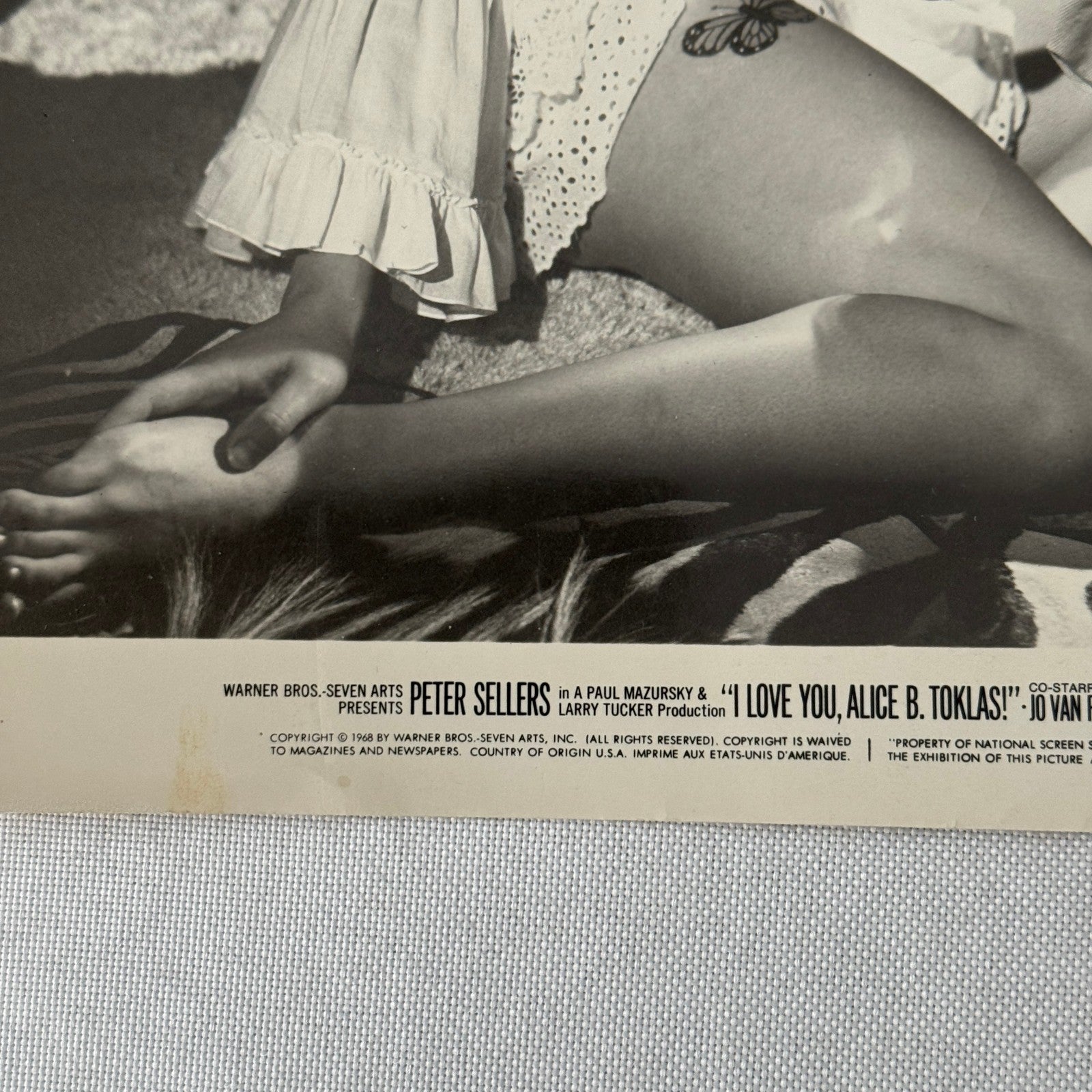 Vintage Movie Still Photo Photograph I Love You Alice B Toklas Peter Sellers