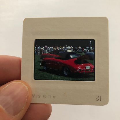 Porsche 356 Cabriolet Convertible Car Show 35mm Photo Slide Vintage 1981