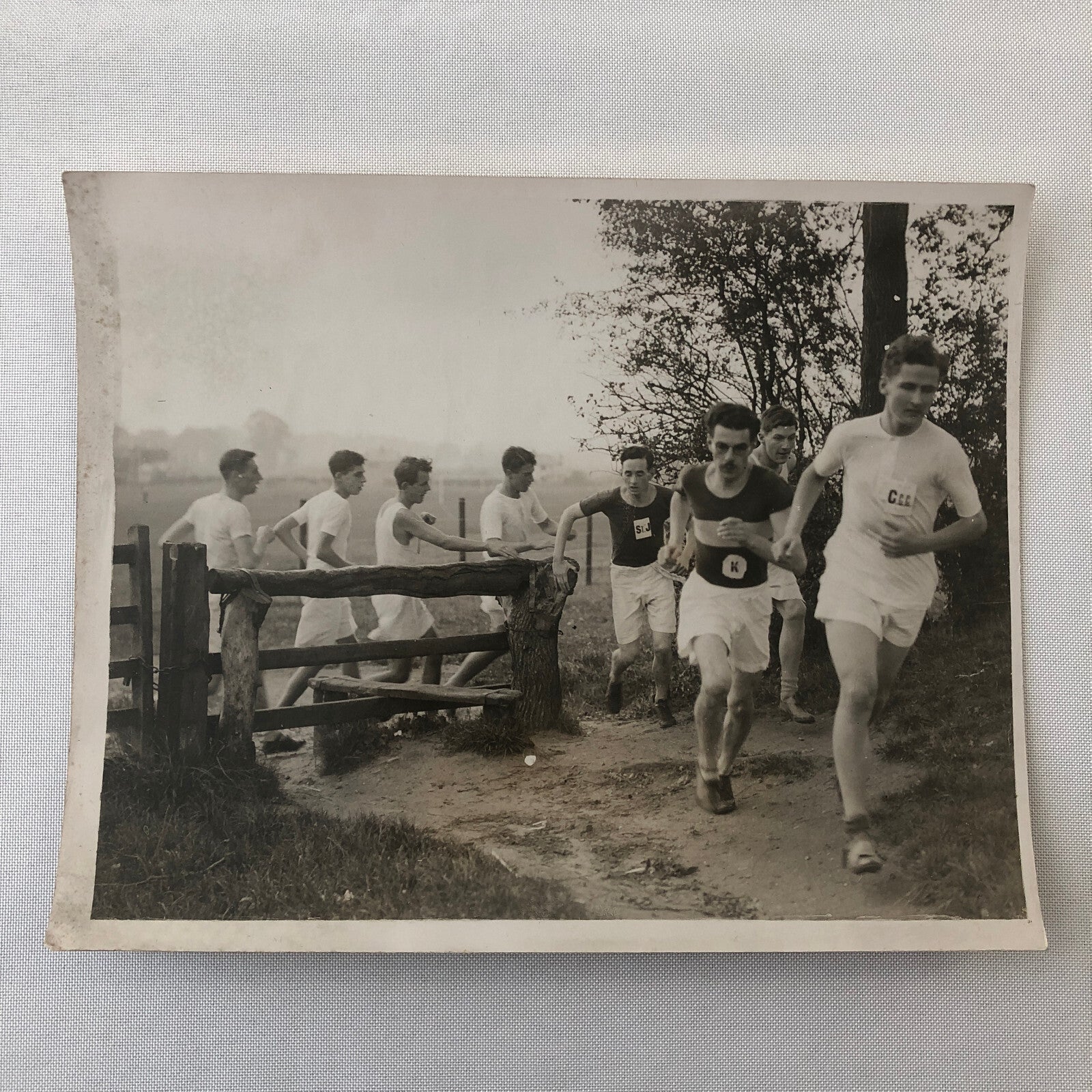 Press Photo Photograph British Running Record Runners 1933 Oxford