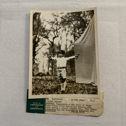 Prince Peter of Yugoslavia Exercising Vintage Press Photo Photograph Underwood