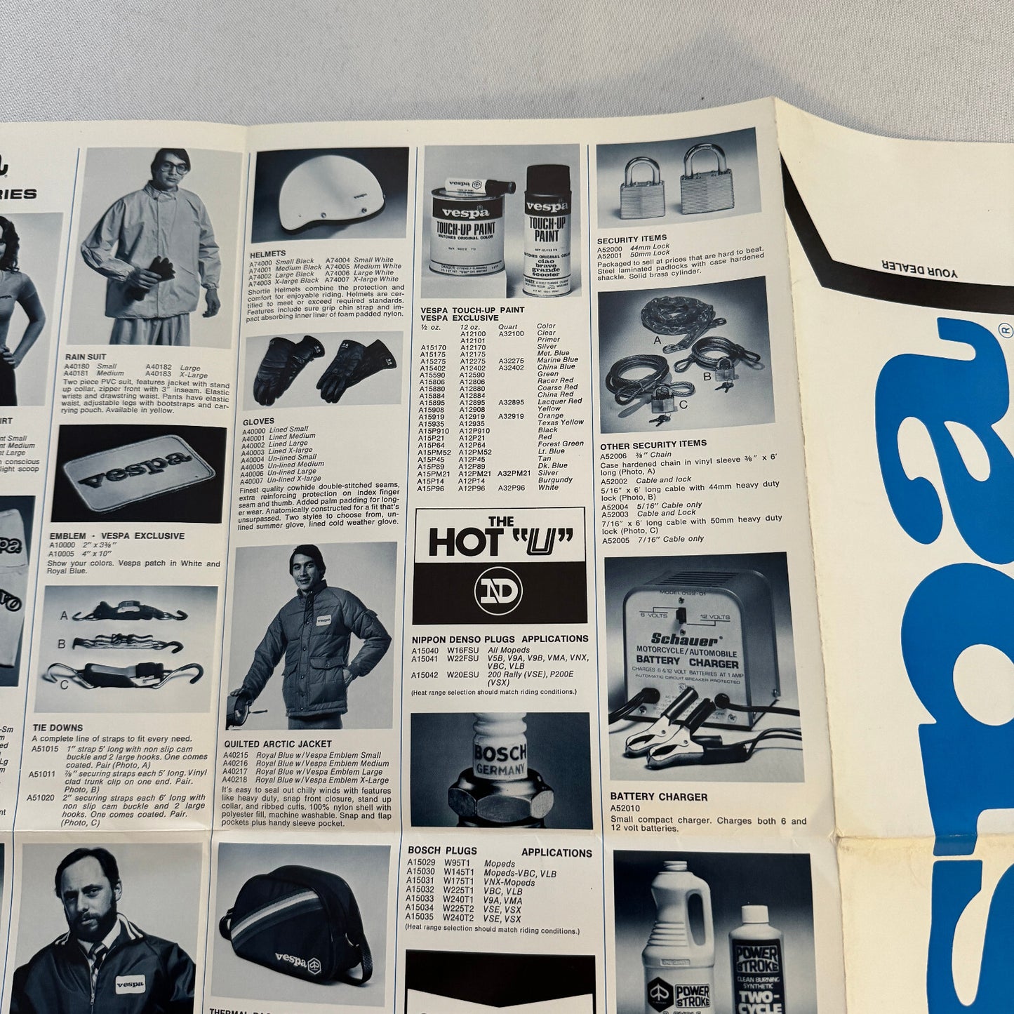 1980 Vespa Scooter and Moped ACCESSORIES Sales Brochure Catalog