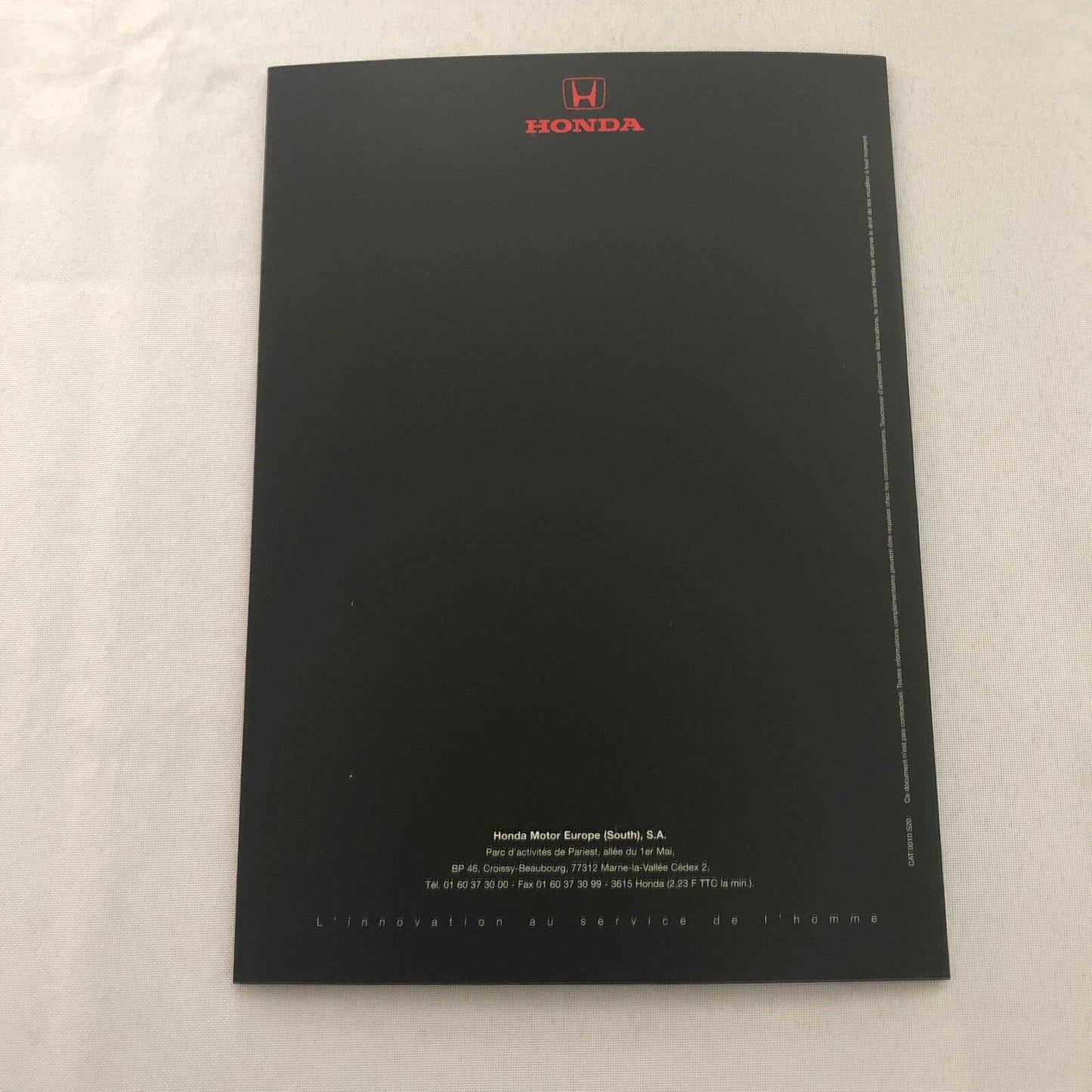 1999 Honda S2000 Roadster Car Sales Brochure Catalog