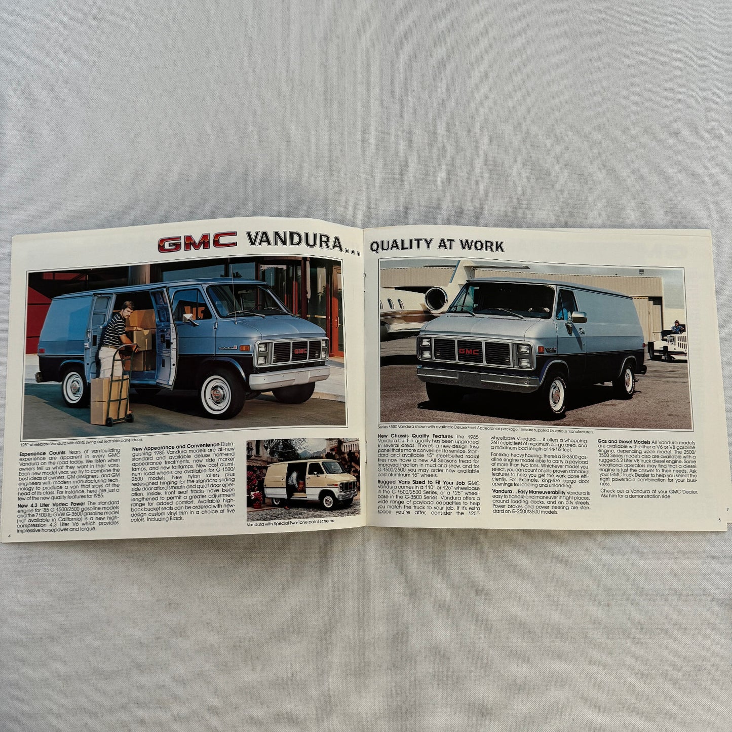 1985 GMC Vandura and Rally Van Sales Brochure Catalog