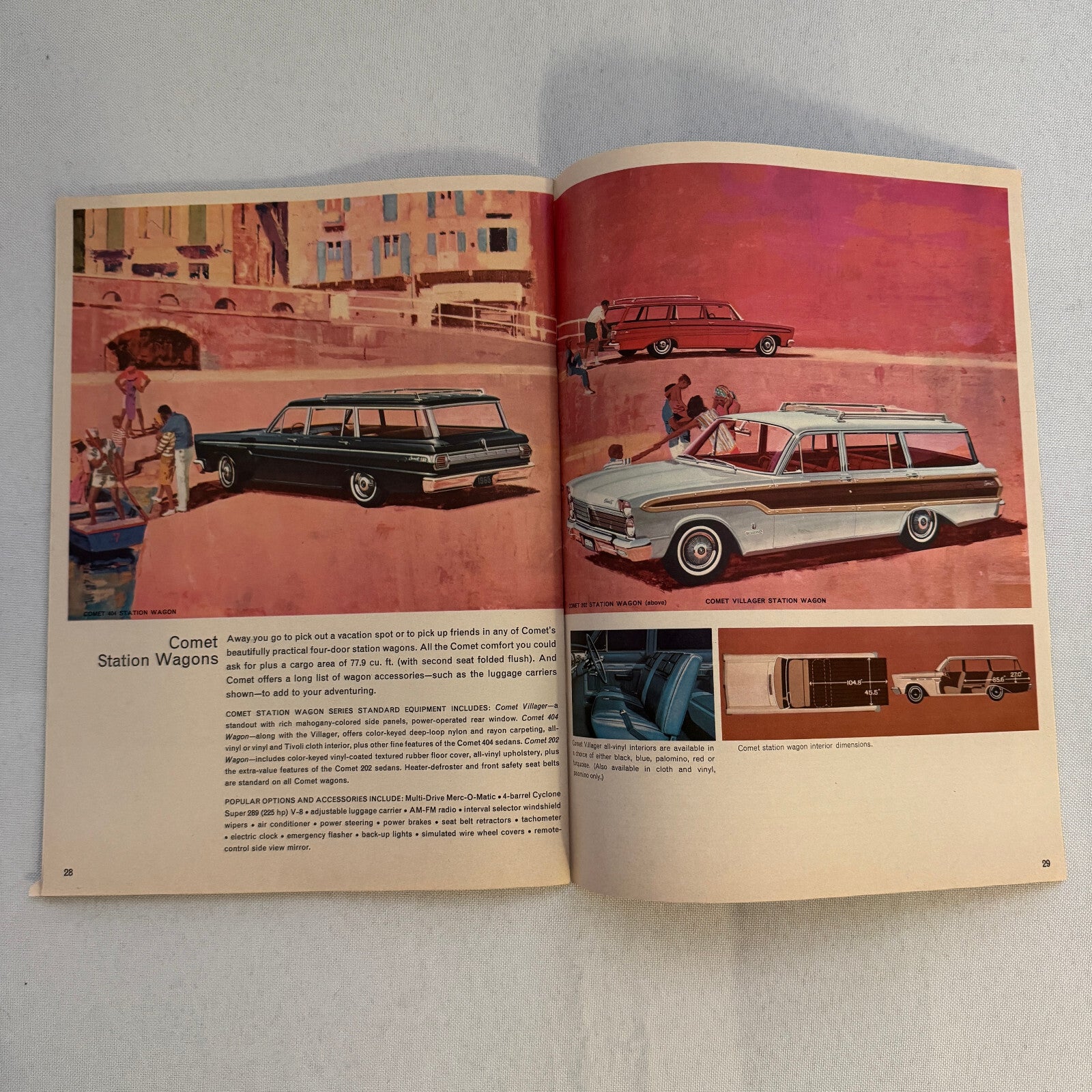1965 Mercury Car Sales Brochure Catalog Park Lane Montclair Monterey Comet