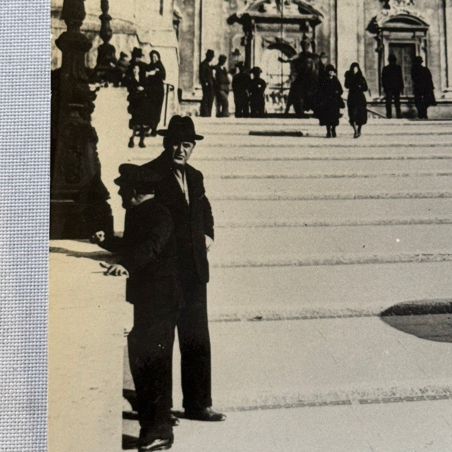 Vintage Fiat 508 Balilla at Campidoglio Photo Photograph Print with Caption