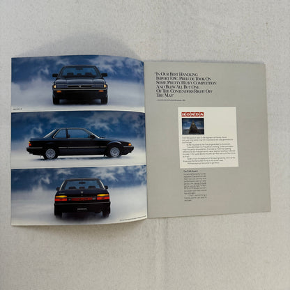 1987 Honda Prelude Car Sales Brochure Catalog Advertising