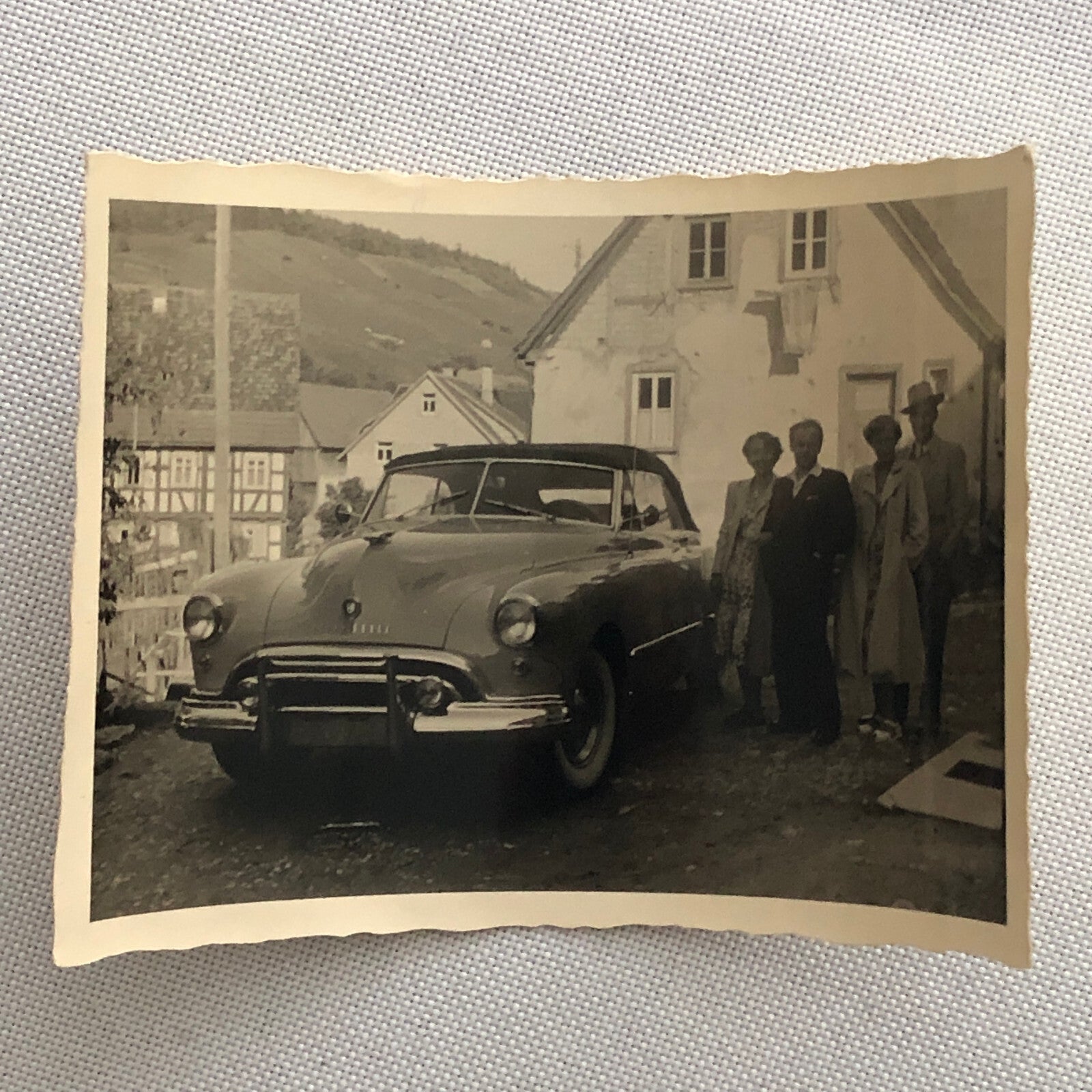 Vintage Car Automobile Photo Photograph Snapshot Lot of 2 Germany AL22SM2
