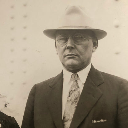 Press Photo Photograph Carlisle Tire and Rubber Company President SS Paris Ship