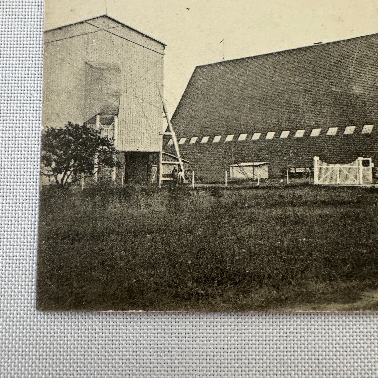 Vintage Zeppelin Airship Dirigible Hangar Building Postcard Post Card French