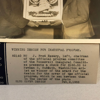 Press Photo Photograph FDR President Franklin Roosevelt Inauguration 1933