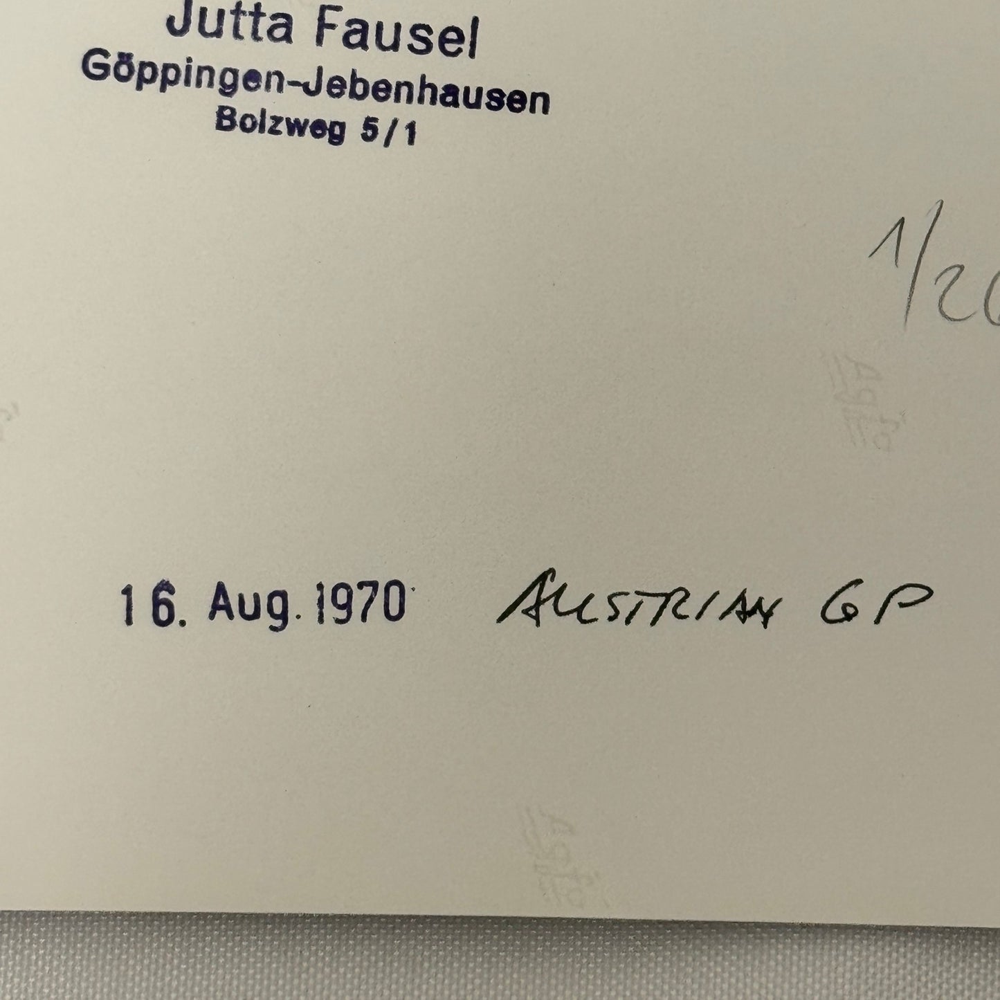 Vintage Racing Photo 1970 Austrian Grand Prix Clay Regazzoni Motorsport