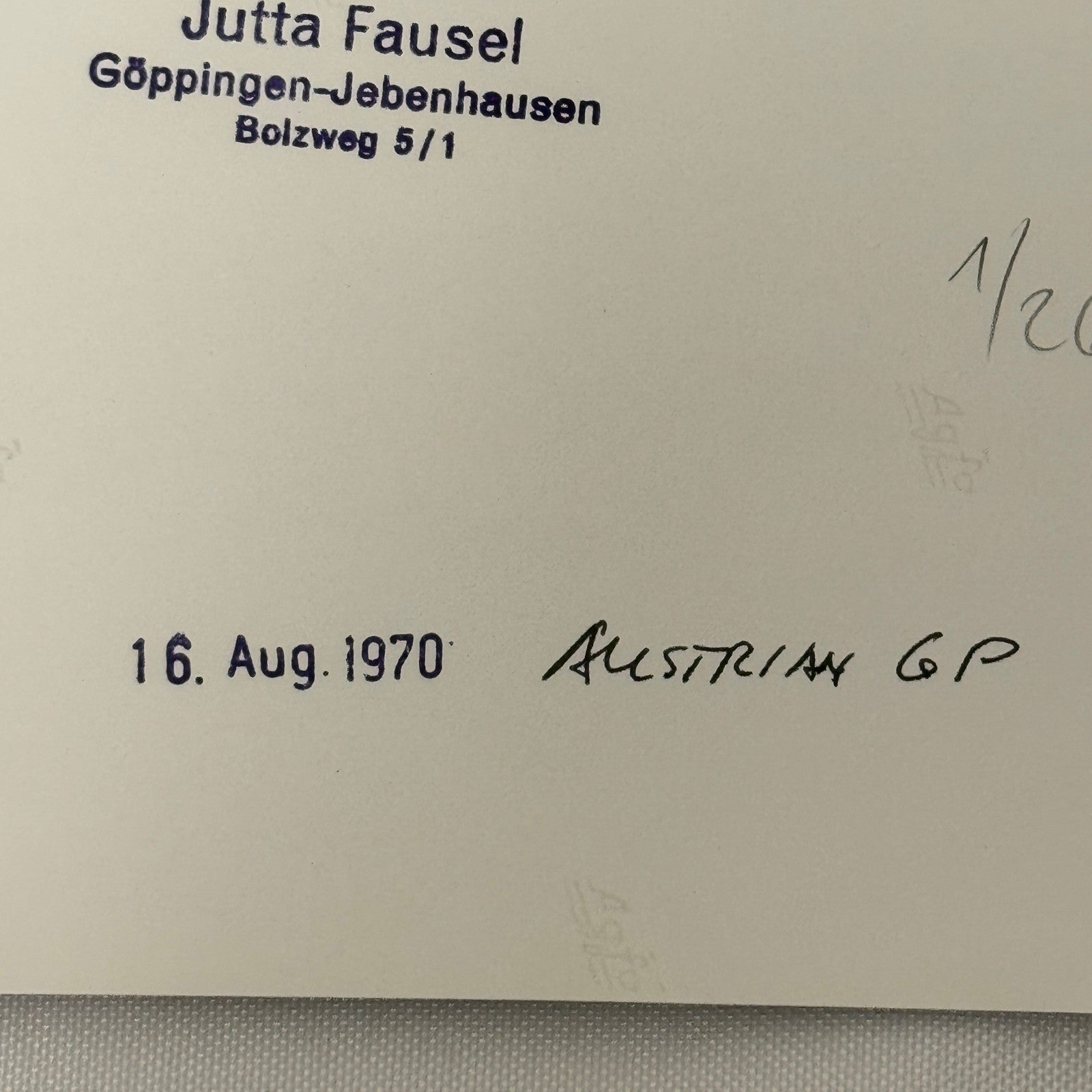 Vintage Racing Photo 1970 Austrian Grand Prix Clay Regazzoni Motorsport