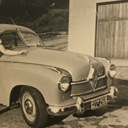 Vintage Photo Photograph Lot of 2 Man Woman Borgward Car ? Germany 1954 AL22SM1