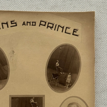 Vintage Circus Act Postcard Post Card Arens and Prince Balancing Act Acrobat