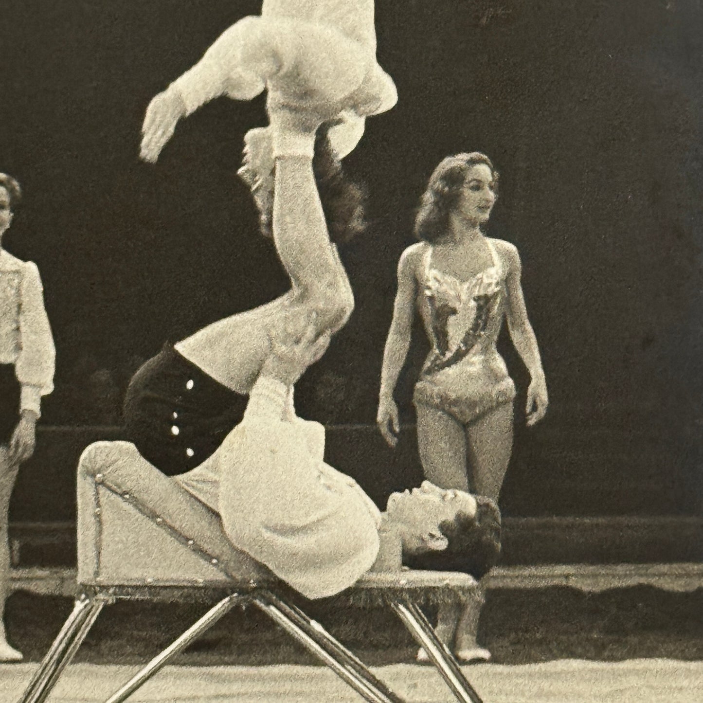 Vintage Circus Acrobat Balancing Act Photo Photograph M.R. Wakefield Middlesex