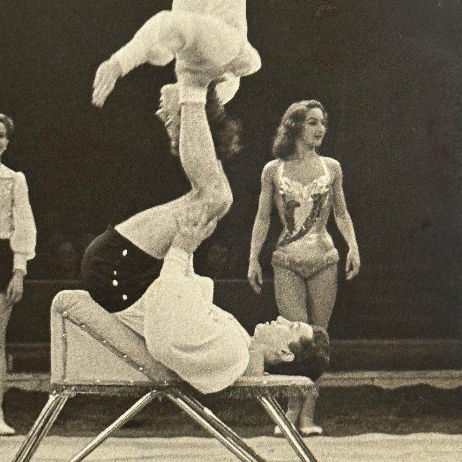 Vintage Circus Acrobat Balancing Act Photo Photograph M.R. Wakefield Middlesex