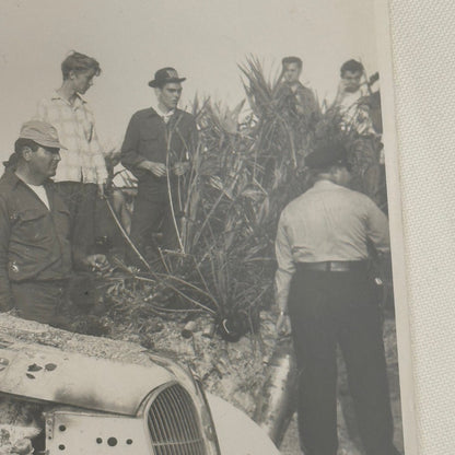 Vintage Racing Photo Crash Wreck Accident Motorsport