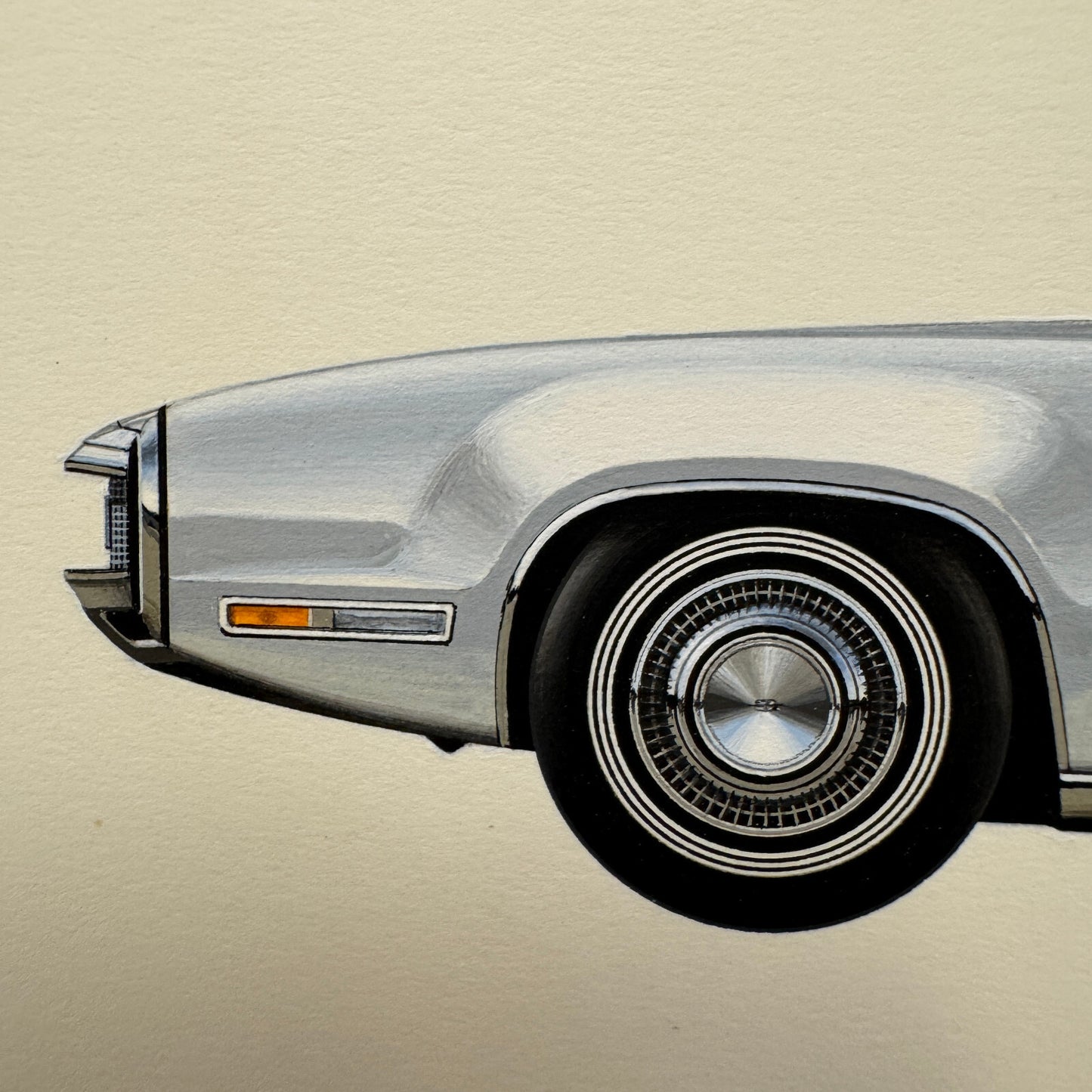 1970 Oldsmobile Toronado Car Illustration Art Drawing Hand Drawn Robert Preis