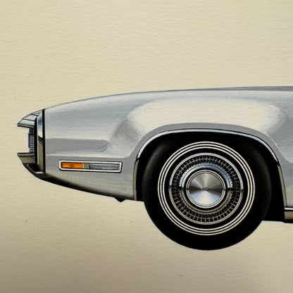 1970 Oldsmobile Toronado Car Illustration Art Drawing Hand Drawn Robert Preis